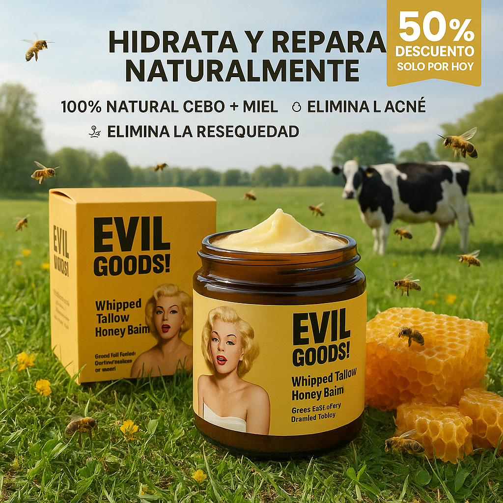 CREMA FACIAL EVIL GOODS - HIDRATA Y REPARA NATURALMENTE