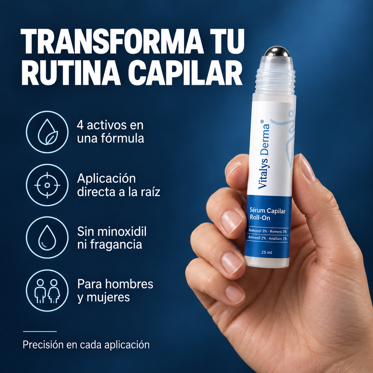 Vitalys Derma® - No es genética. Es que nunca llegó a tu raíz