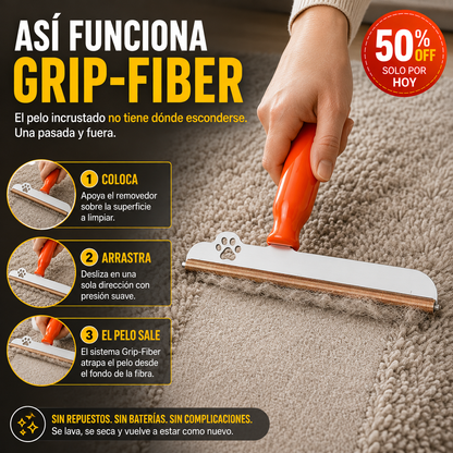 Grip Fiber® Saca el pelo que tu aspiradora nunca pudo sacar