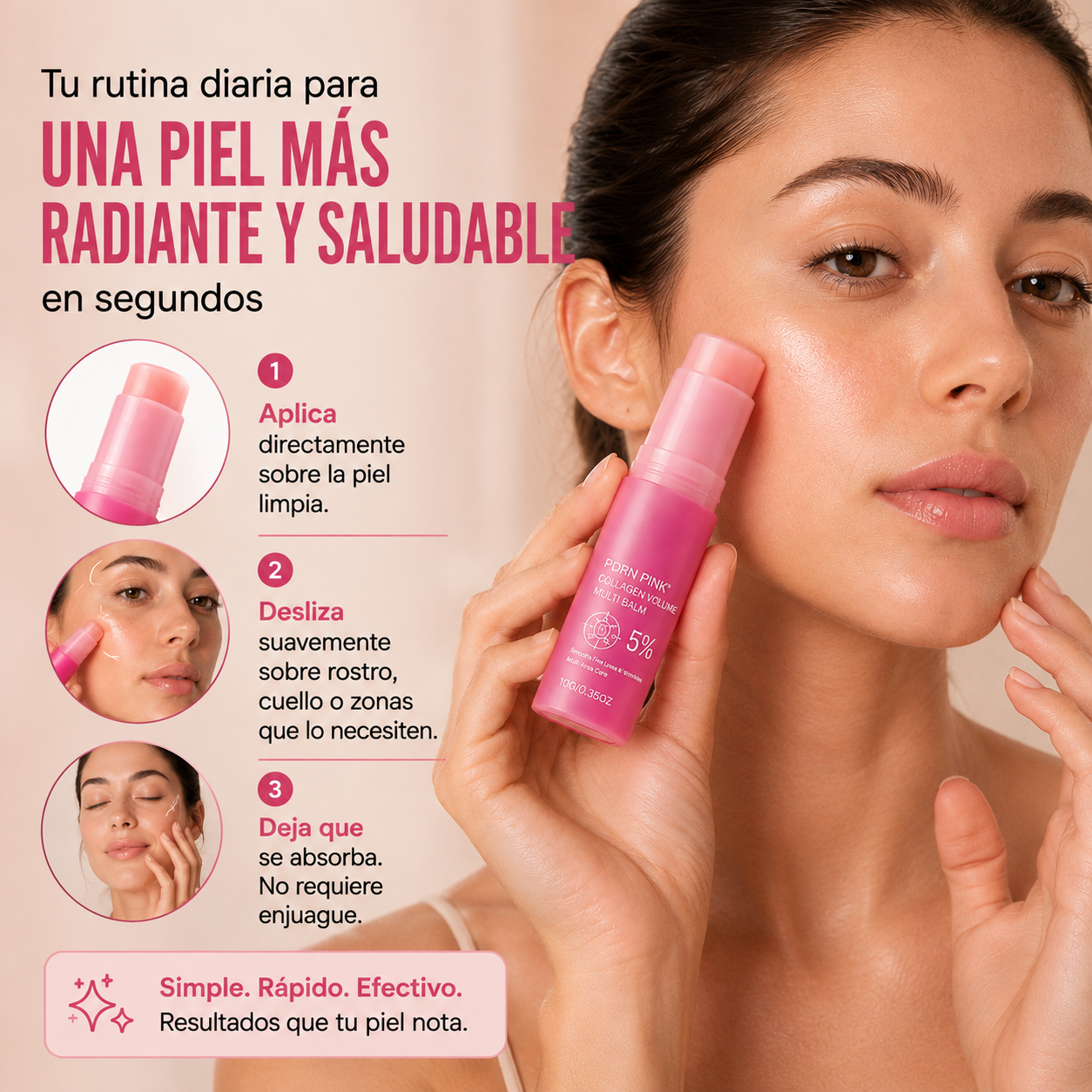 BALSAMO FACIAL PDNR PINK® Deja de gastar en productos que no dan resultados.