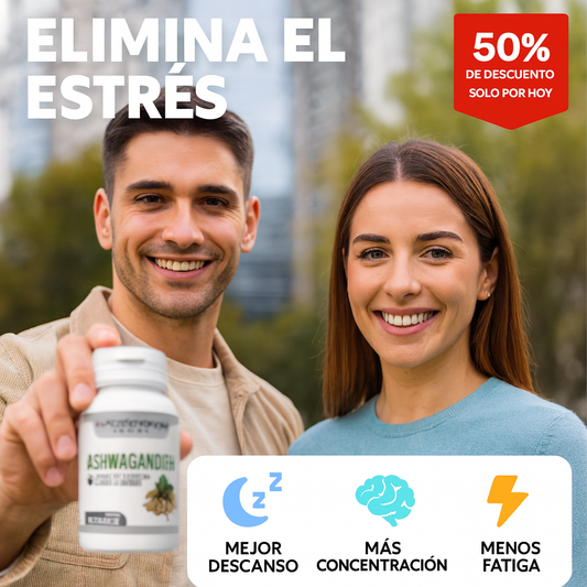 Ashwagandha + Magnesio 1000mg 60 CAPS - ELIMINA EL ESTRÉS