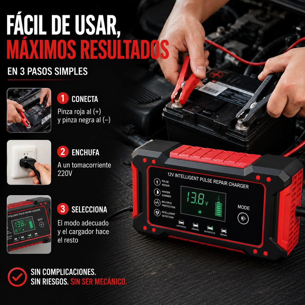 POWEPLUS® - CARGADOR BATERIA
