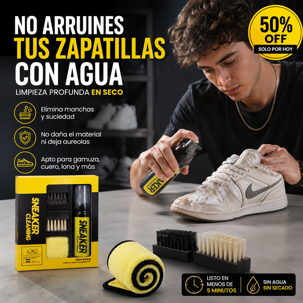 SNEAKER SAVER™- KIT LIMPIADOR DE ZAPATOS Y ZAPATILLAS