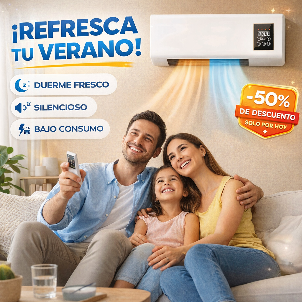 Calefactor y Aire Acondicionado  2 En 1 -  Calor en invierno y Fresco en verano